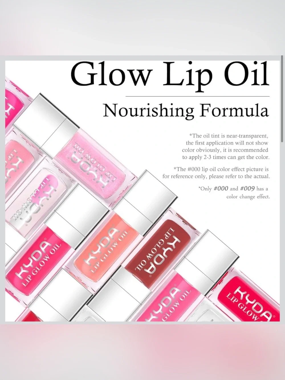 NWT KYDA Hydrating Lip Glow Oil Color Changing Tint, Moisturizing Glossy